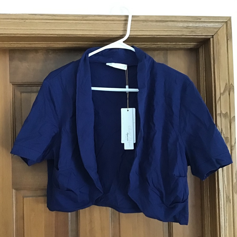 Navy cropped bolero